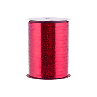 HOLOGRAPHIC RED RIBBON 3/16 100 YDS