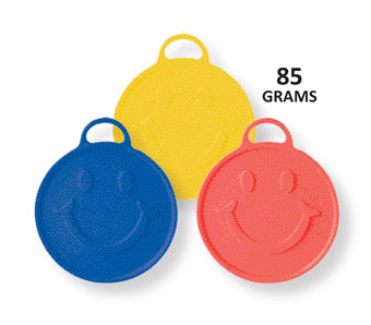 WEIGHT HEAVY SMILE FACES ASST COLORS (85GRAM)(BAG 10)