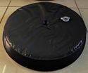 POUR-A-BASE BLACK VINYL WATER/SAND FILLED BASE-HOLDS 10 LBS