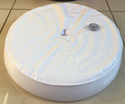 POUR-A-BASE WHITE VINYL WATER/SAND FILLED BASE-HOLDS 20 LBS