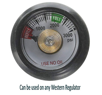 GAUGE FOR WESTWINDS REGULATOR, 1/8 WITH PROTECTIVE COVER